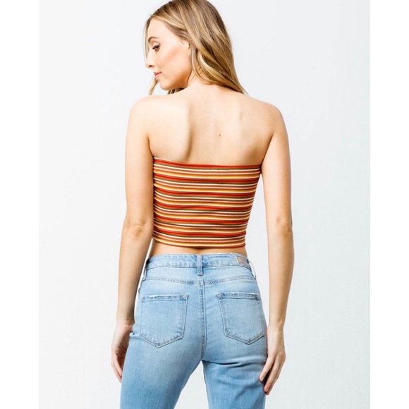 Sky and Sparrow Tops - 🚨 NWOT SEXY STRIPES RIBBED TUBE TOP 🔥 ☀️
